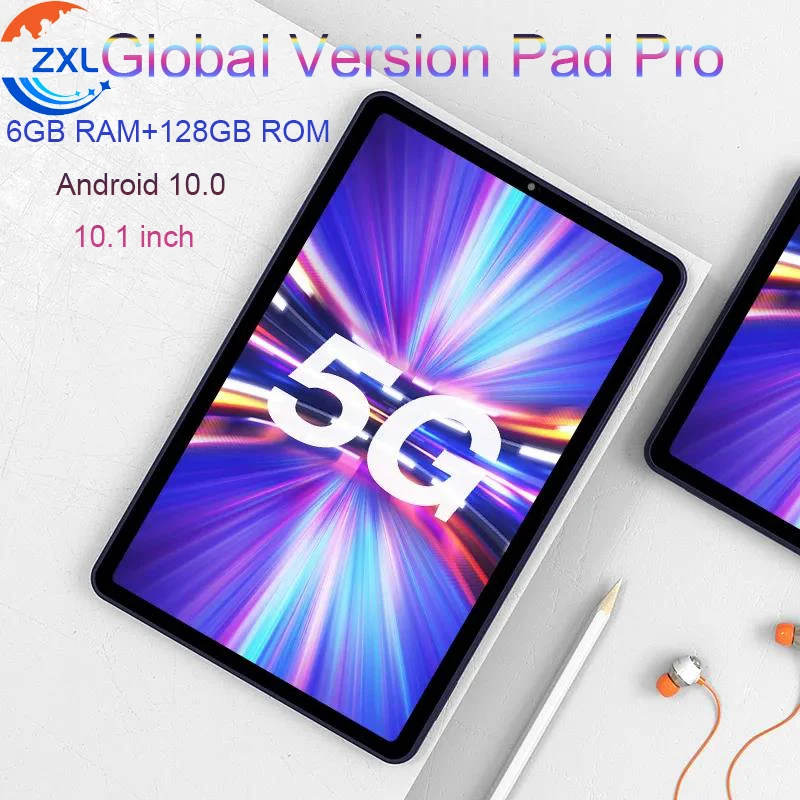 

Tablet Pad Pro 10.1 Inch 6GB RAM 128GB ROM Tablete 10 Core Tablette Android 10.0 Dual Call GPS Bluetooth Google Play Tablets PC