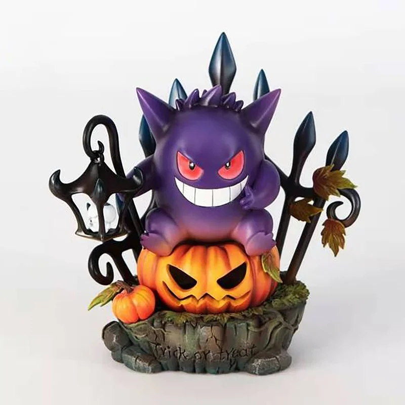 

Halloween Pumpkin Gengar-King Light Pokemon Figure Decorations Resin Ornaments Halloween Decoration Horror House Adornos