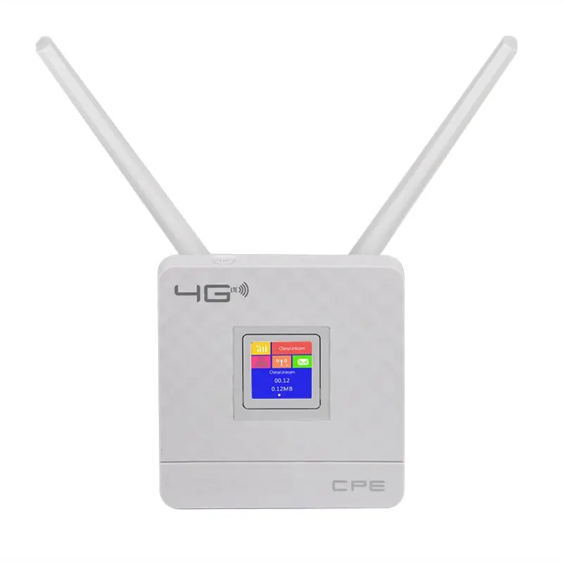 

Wireless CPE 4G Wifi Router Portable Gateway FDD TDD LTE WCDMA GSM Global Unlock External Antennas SIM Card Slot WAN LAN Port
