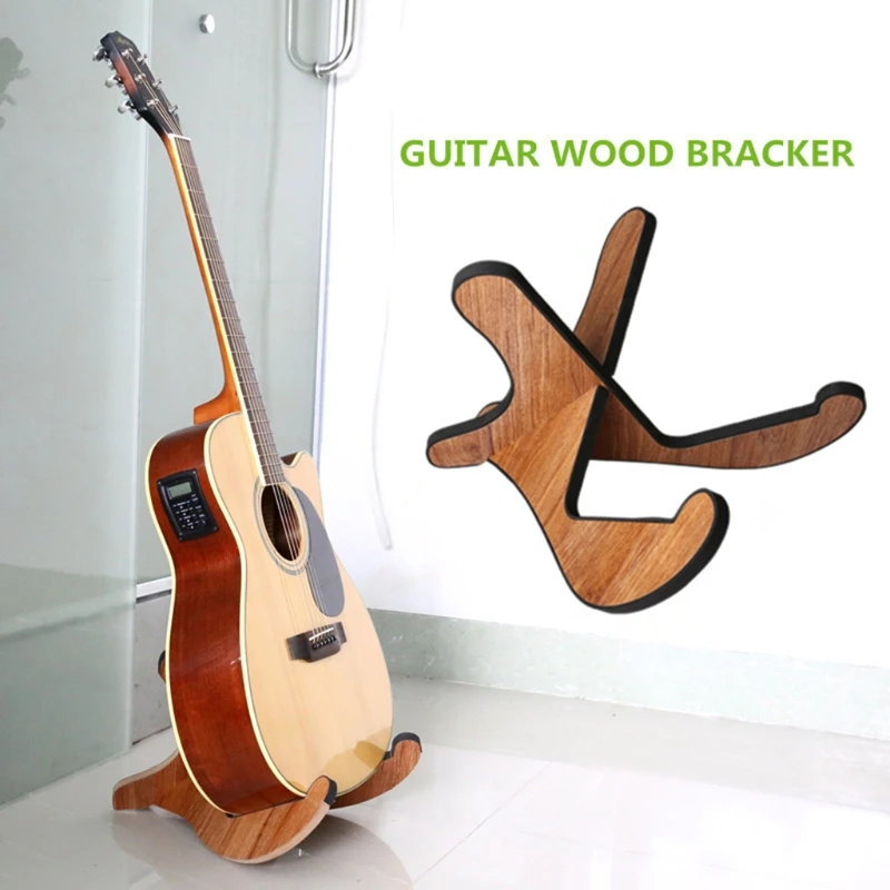 

Guitar Stand Universal Wooden Acoustic Guitar Holder X-Frame with Soft Edge for Acoustic Classical Bass Guitars