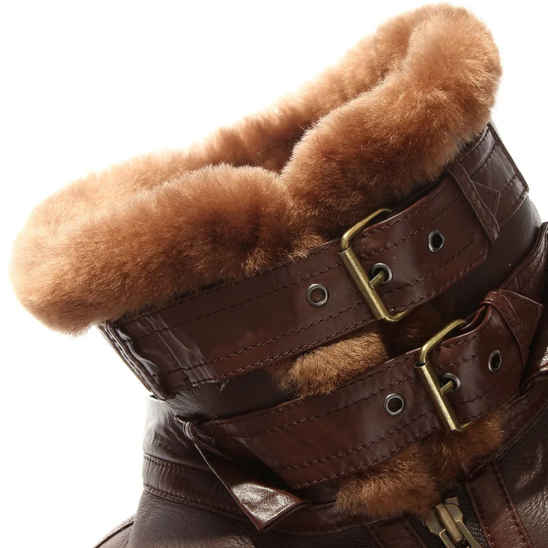 

Coat 2021 New Men Genuine Sheepskin Men's Hooded Leather Winter Jackets mens shearling Jacket EMS Free Shipping