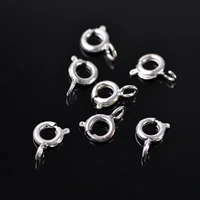 50pcs 10x7mm silver color metal round lobster claw clasp hooks