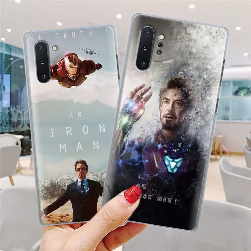Marvel Железный человек завершающей чехол для samsung Galaxy Note 10 плюс 8 9 S10 S9 плюс S10e A30 A40 A50 A70 жесткий чехол
