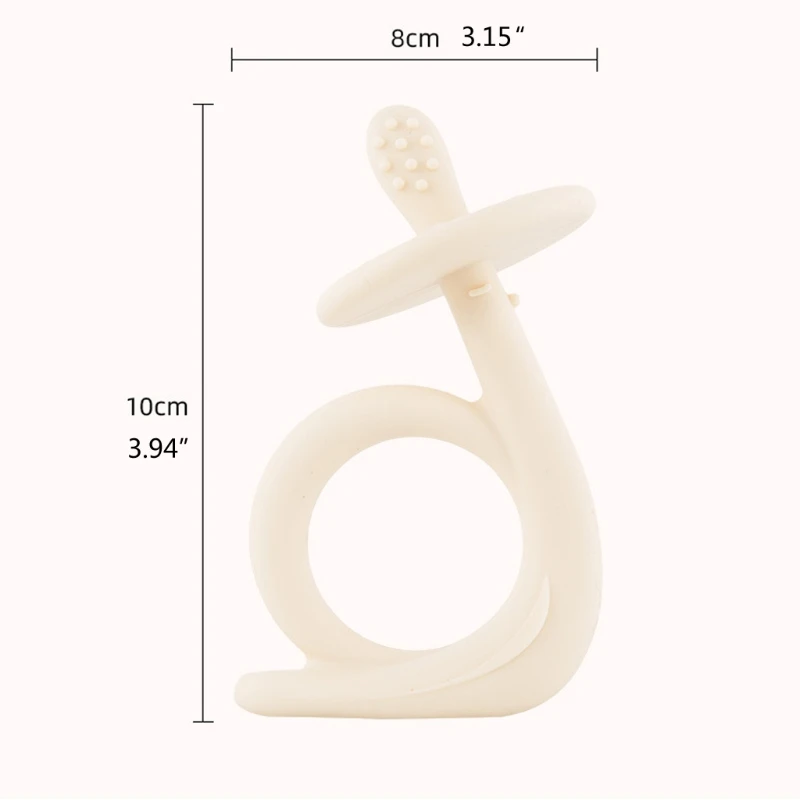 

Silicone Toy Toddler Molar Teeth Pain Relief Tool Kids Teether Baby Shower Gift