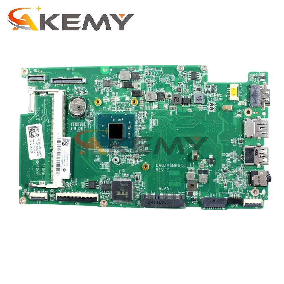 Akemy 0RJ80P RJ80P для Dell Inspiron 11 6 &quot11 3000 3138 материнская плата ноутбука N2815 SR1SJ DA0ZM6MB6C0