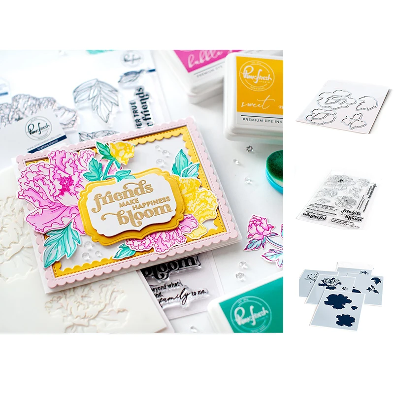 

Wonderful Bloom Flower Metal Cutting Dies And Stamps Diy Scrapbooking Card Stencil Paper Card Handmade Album Stamp 2021 Arrival