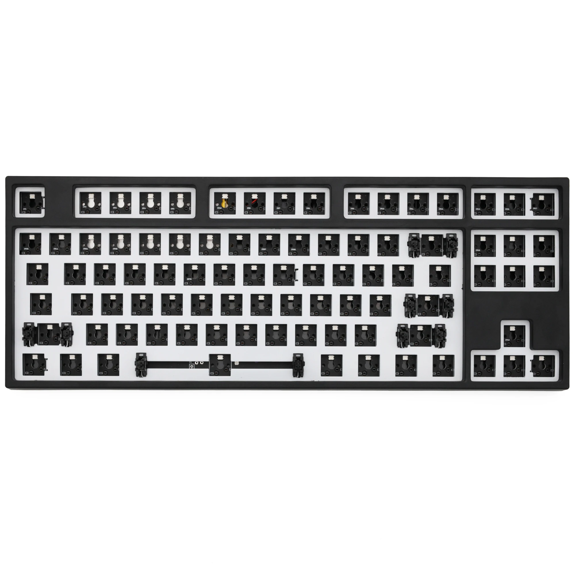 

key dual mode bluetooth Mechanical Keyboard kit 80% TKL hot swappable switch lighting effects RGB switch led type c