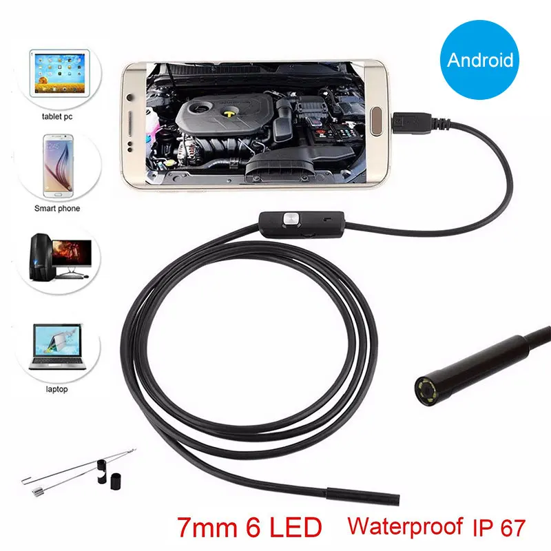 Durable with Side Audition 2MP 10m Inspection Camera Education Borescope Cable Endoscope Repair Surveillance Waterproof 6LED | Инструменты