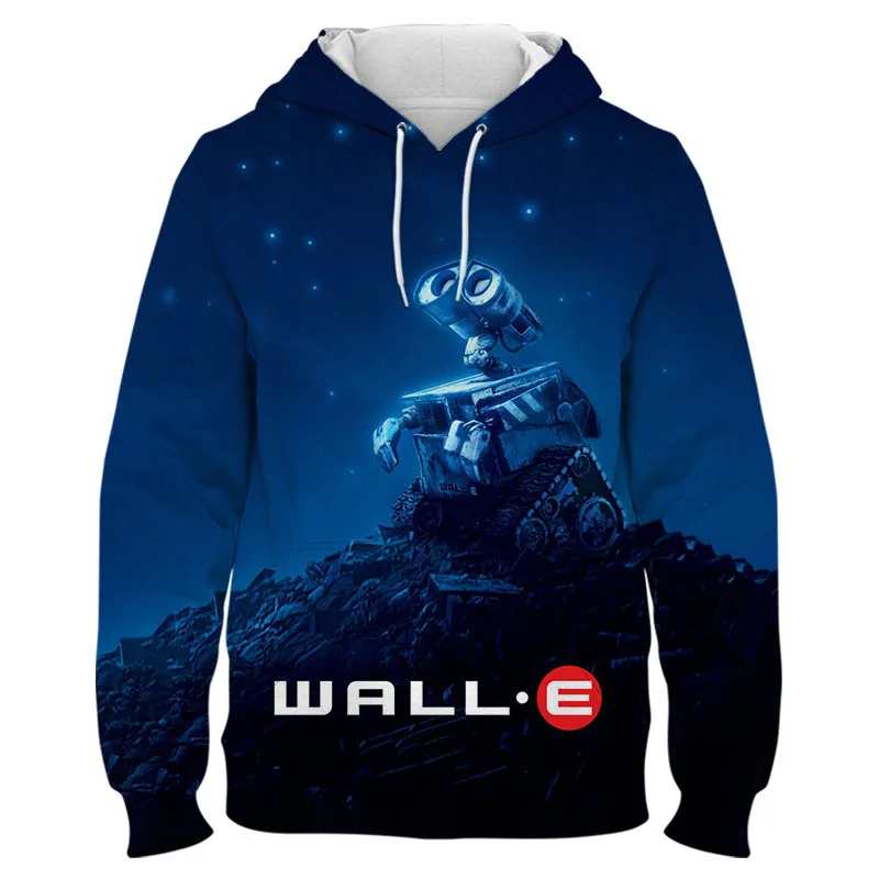 

Disney Movie Walle Hoodie Men's and Women's Summer Animation 3D Printed Sweatshirt Leisure Trend Children's Long Sleeve Pullover