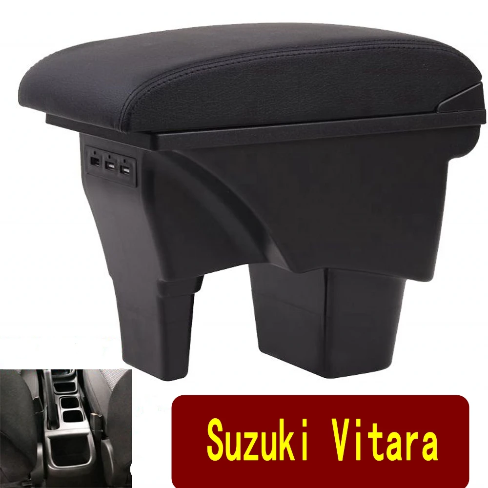 Фото Для Suzuki Vitara подлокотник коробка 2 Универсальный Автомобильный центральный для