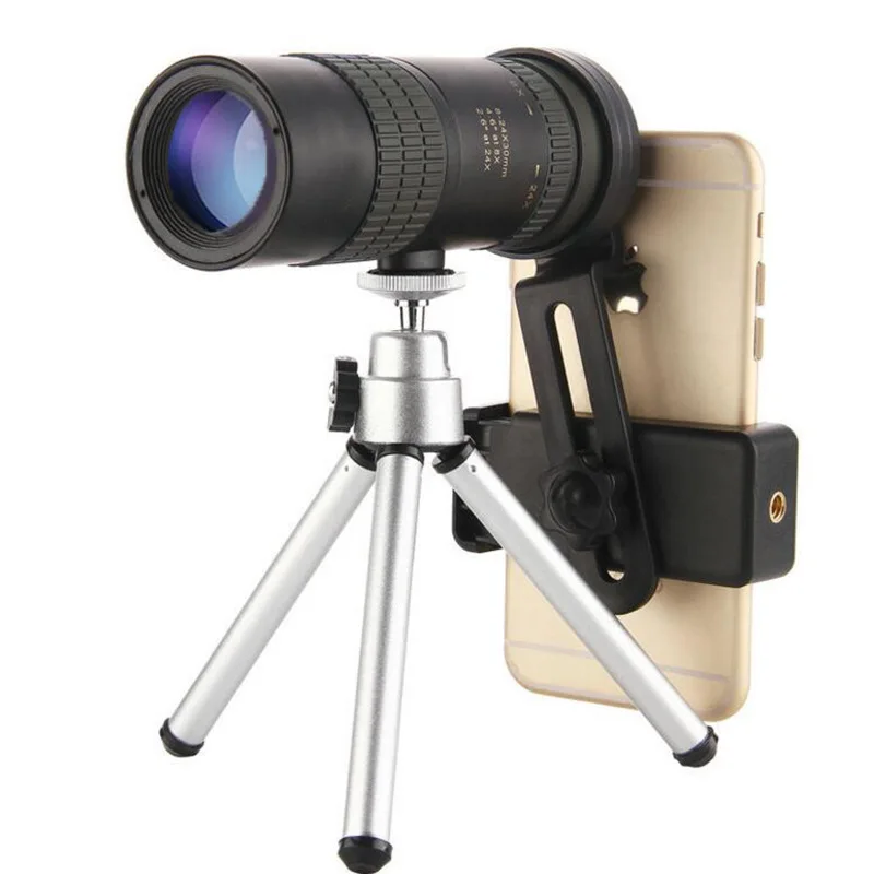 Nanoo 10-30 Variable Times HD Zoom Telescope Monocular With Tripod Low Night Vision Outdoor Hunting Telescopic Cell Phone Photo |