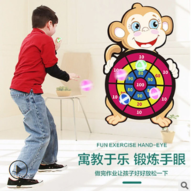 Детская мишень липкий мяч игра Dartboard Творческий бросок вечерние ринка Спорт на