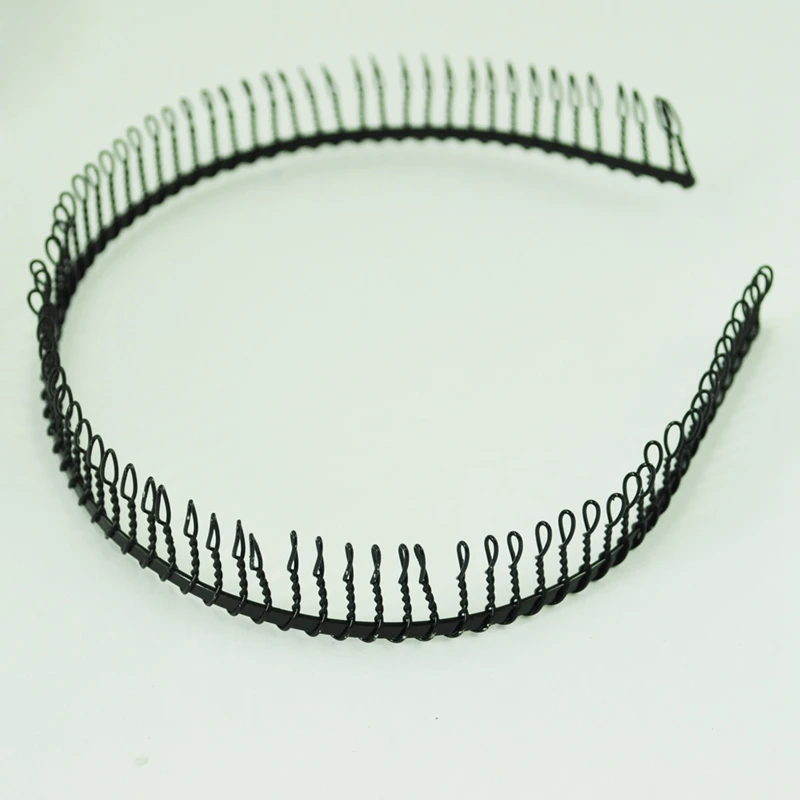 

SODIAL(R) Metal Teeth Comb Hairband Hair Hoop Headband Black For Woman