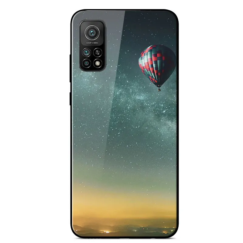 

Case For XiaoMi 10T Fashion Painted Mirror Soft Silicone frame High Quality Tempered glass Back Cover For XiaoMi 10T Phone Cases