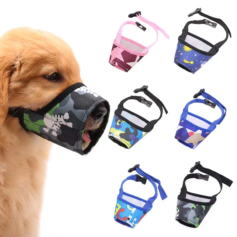 

Pet Dog NO Bite Adjustable Mask Breathable Bark Bite Mesh Mouth Muzzle Grooming Anti Stop Chewing Anti Bark anti Bite S-XXL