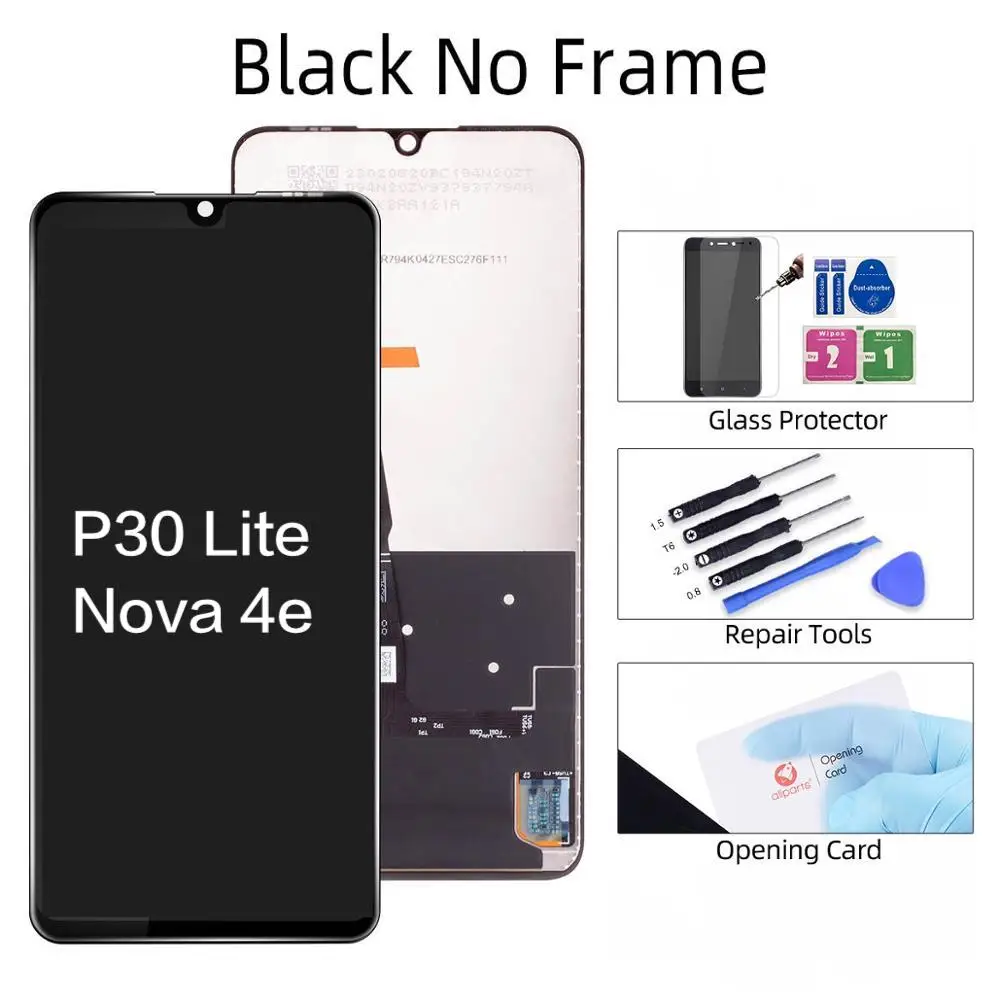 P30 lite Nova 4e LCD ЖК-дисплей для huawei P30 Lite Nova 4E дисплей с сенсорным экраном с рамкой дигитайзер Замена - Цвет: P30 lite Nova 4e LCD