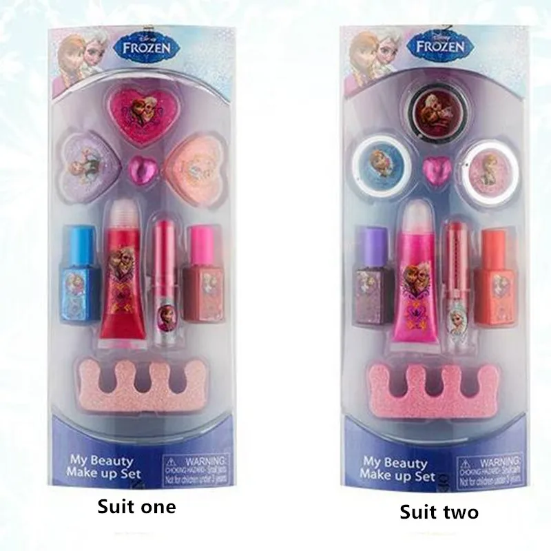 

Замороженные детские Дисней макияж подарок на день рождения Дисней Набор лаков для ногтей и красота яркие губы