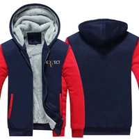 men printed hoodies clothes winter thick warm fleece zipper male jacket coat sportwear casual streetwear hooded sweatshirts