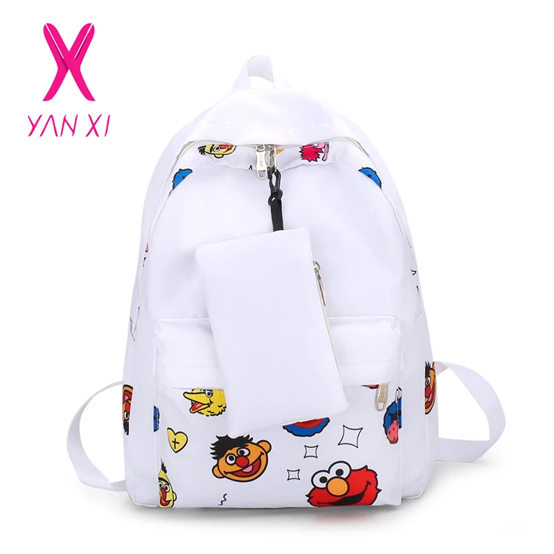 Новый модный рюкзак с рисунком из мультфильма Женская нейлоновая