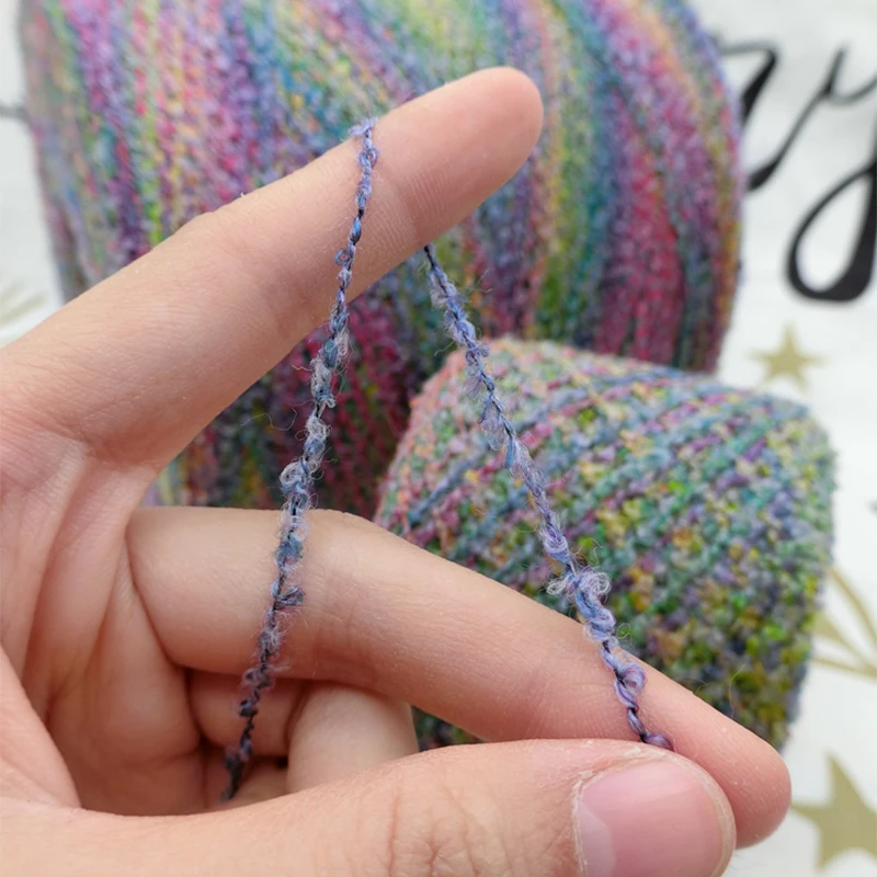 Пряжа из мягкой радужной шерсти 500 г/шарик пряжа для вязания крючком космическая