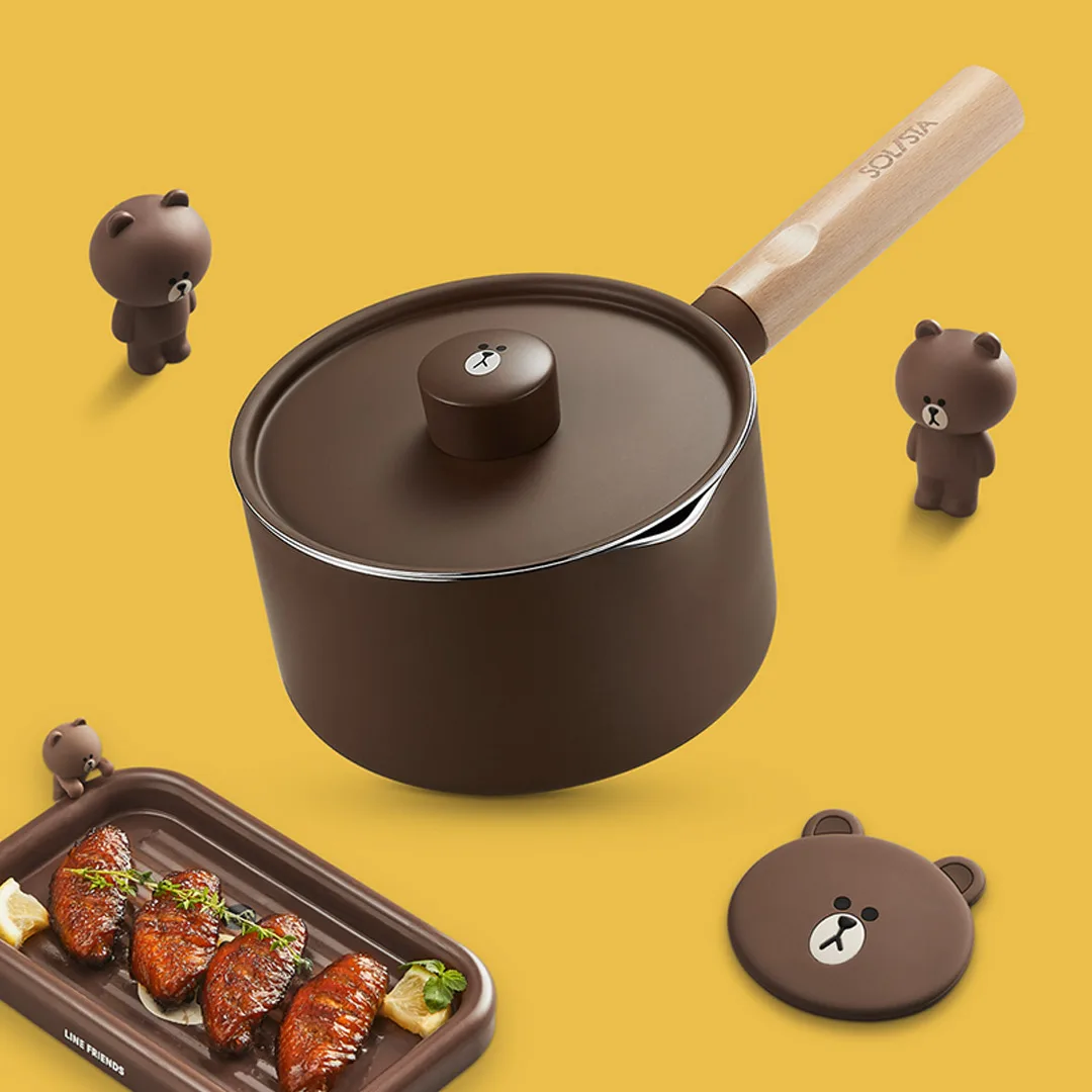 Мини-молоковарка Xiaomi Solista LINE FRIENDS с антипригарным покрытием многоцветная для