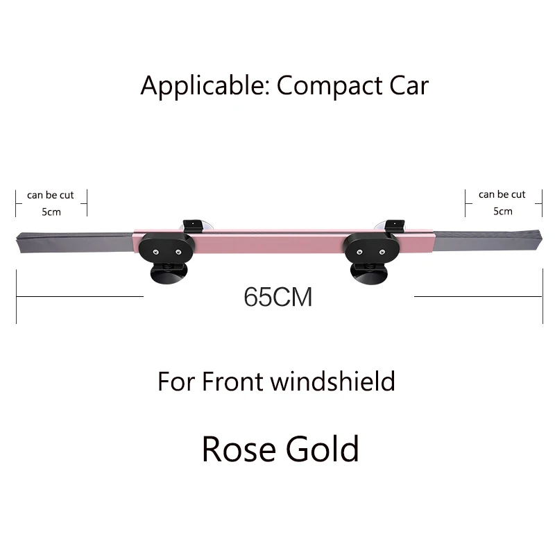 65cm-front-rose gold Авто Выдвижная Автомобильная шторка на переднее и заднее окно солнцезащитный козырек на лобовое стекло Защита солнцезащитный козырек для большинства внедорожников/MPV/грузовиков - Цвет: 65cm-front-rose gold