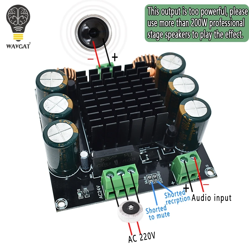 XH-M253 TDA8954TH ядро BTL режим Hi-Fi класс 420 Вт высокой мощности моно цифровой усилитель
