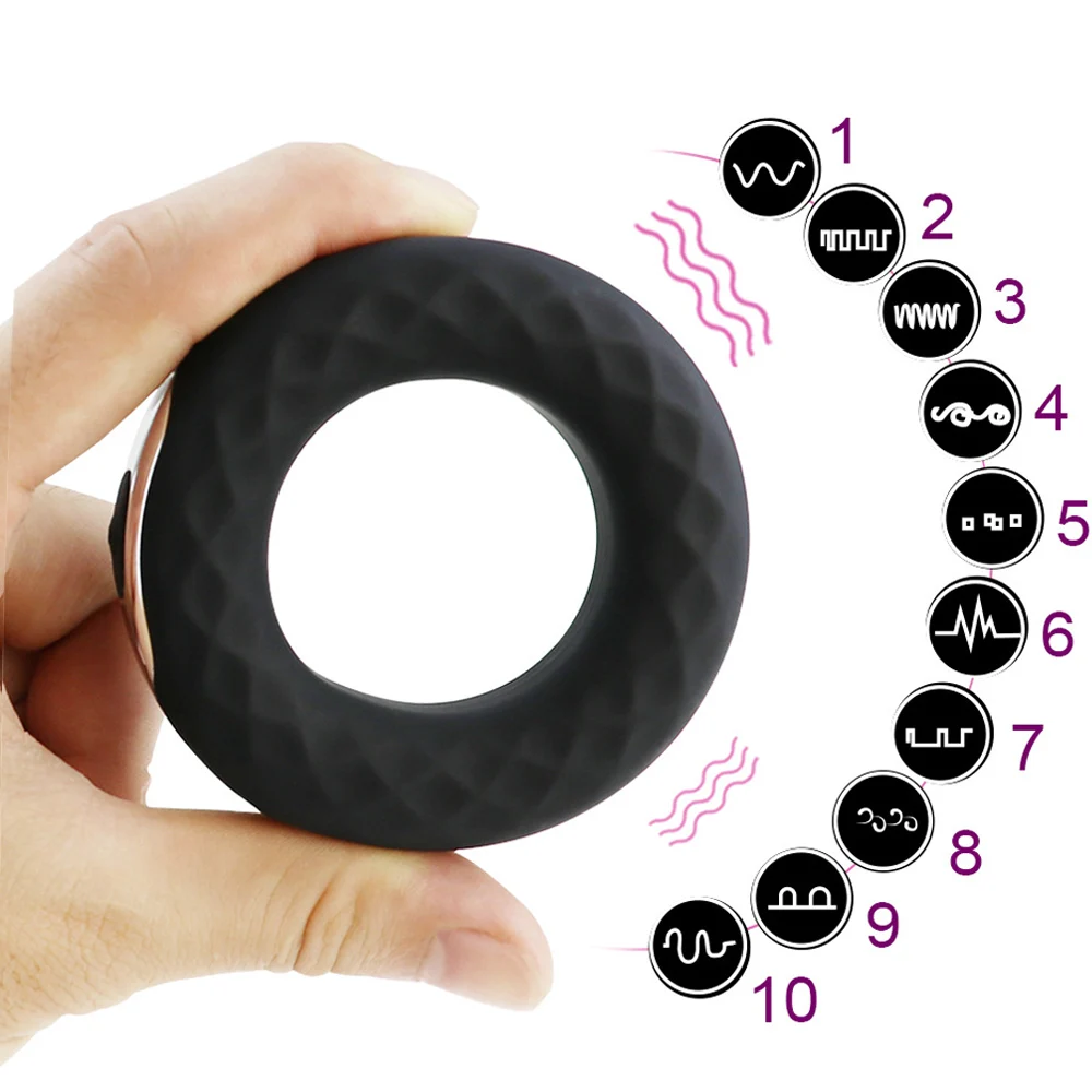 Вибрационное кольцо с замком Секс товары для мужчин устройство задержки