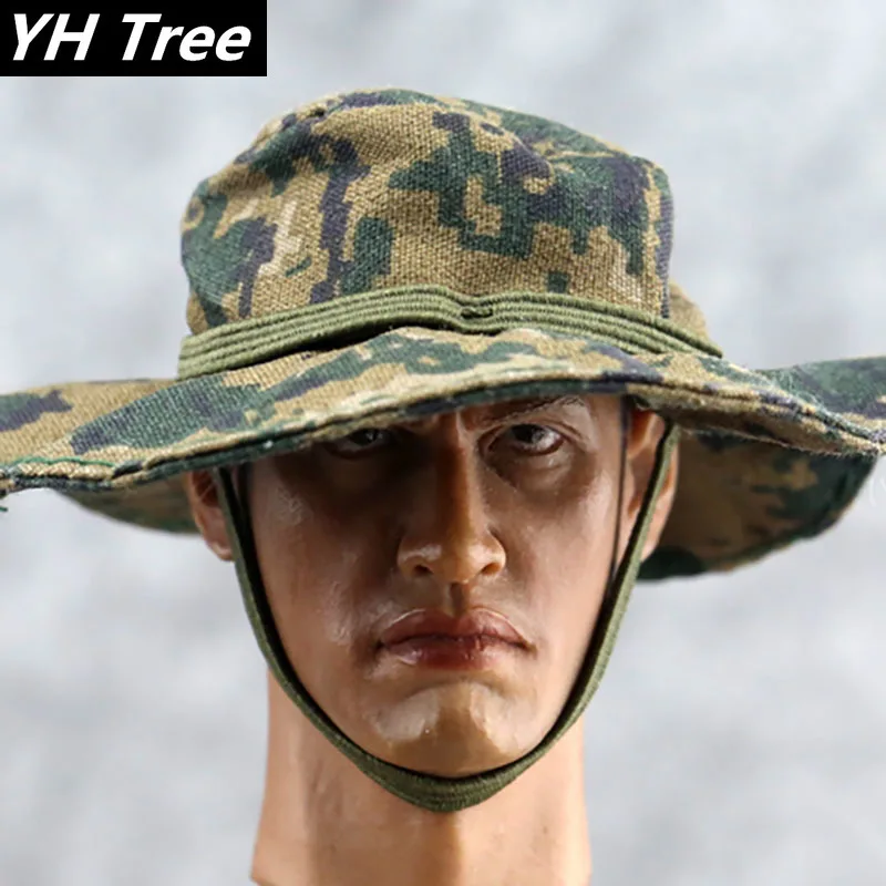 

1/6 Scale Jungle Camouflage Benny Hat DIY Delta Seal Digital Camouflage Hat for 12'' Action Figure Accessories Model Toys DIY