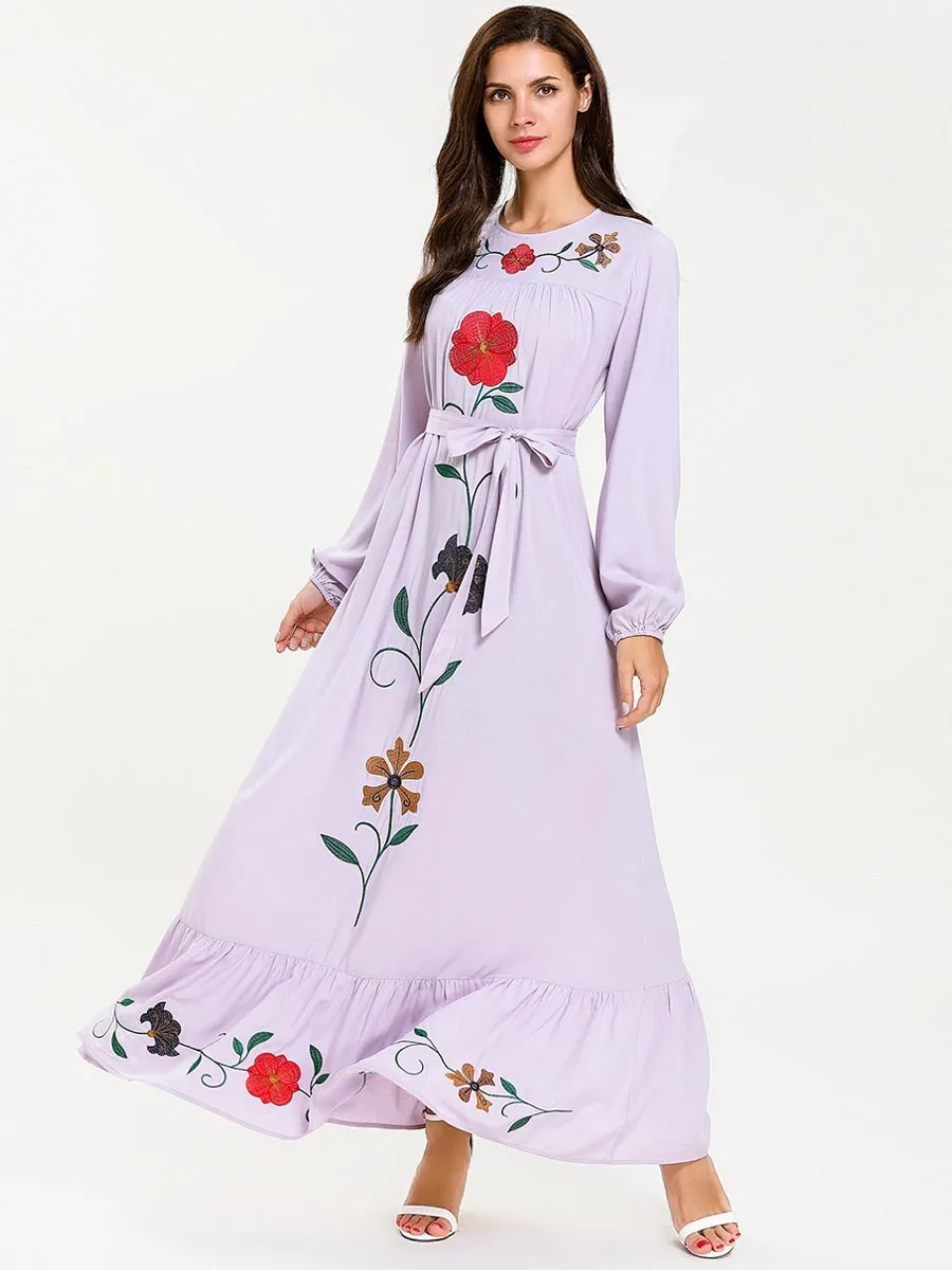 Мусульманское платье марокканский кафтан модная кружевная вышитая длинная