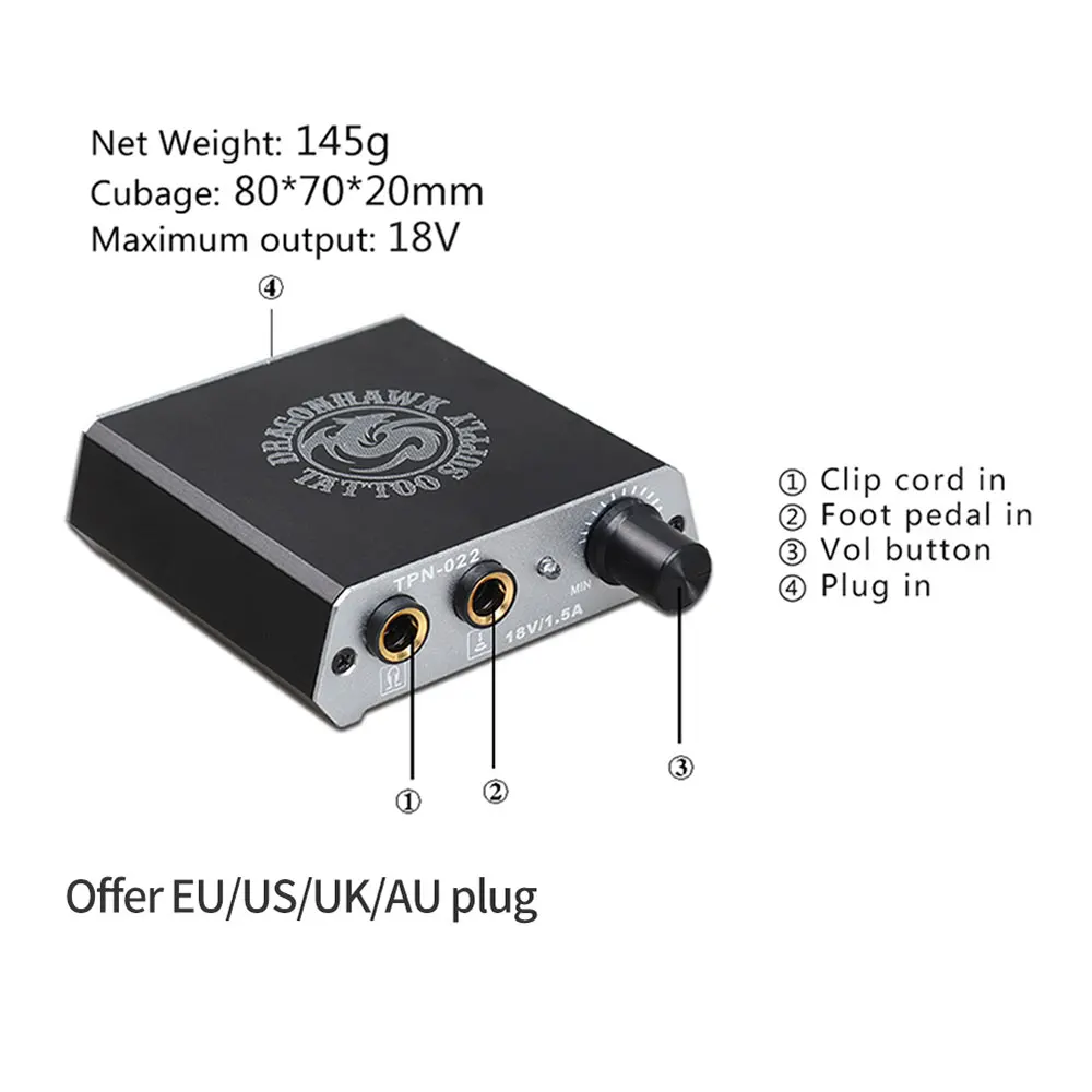 Ротационные тату-машинки Dragonhawk для перманентного макияжа миниатюрные мощные