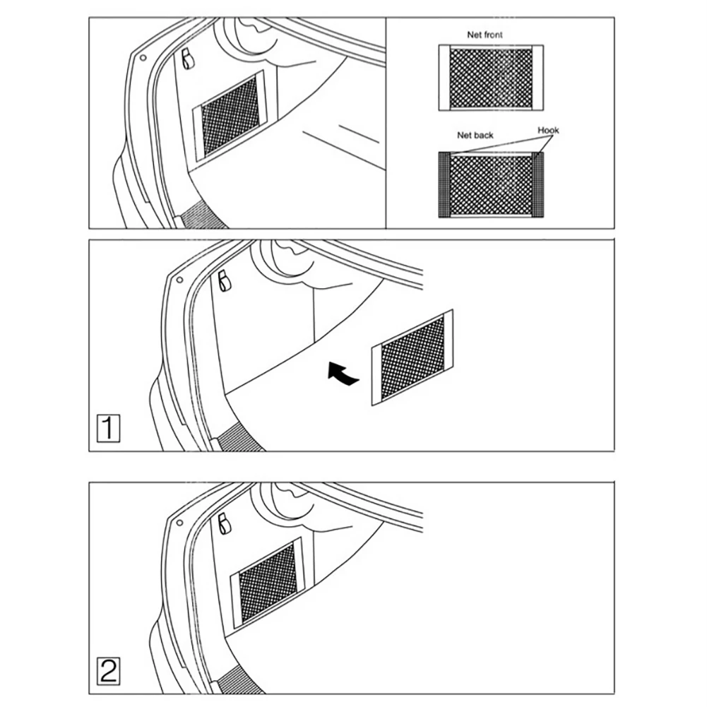 

Car Back Rear Trunk Seat Storage Bag Mesh Auto Organizer Double-Deck Elastic String Net Magic Sticker Pocket Bag Car Accessories