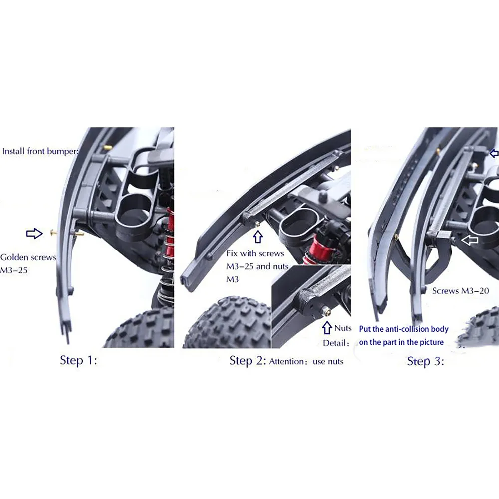 

Original Front Bumper Bracket Protective Bar for 1/7 ARRMA MOJAVE RC Car Front Bumper for 1/7 ARRMA MOJAVE RC Car Accessories