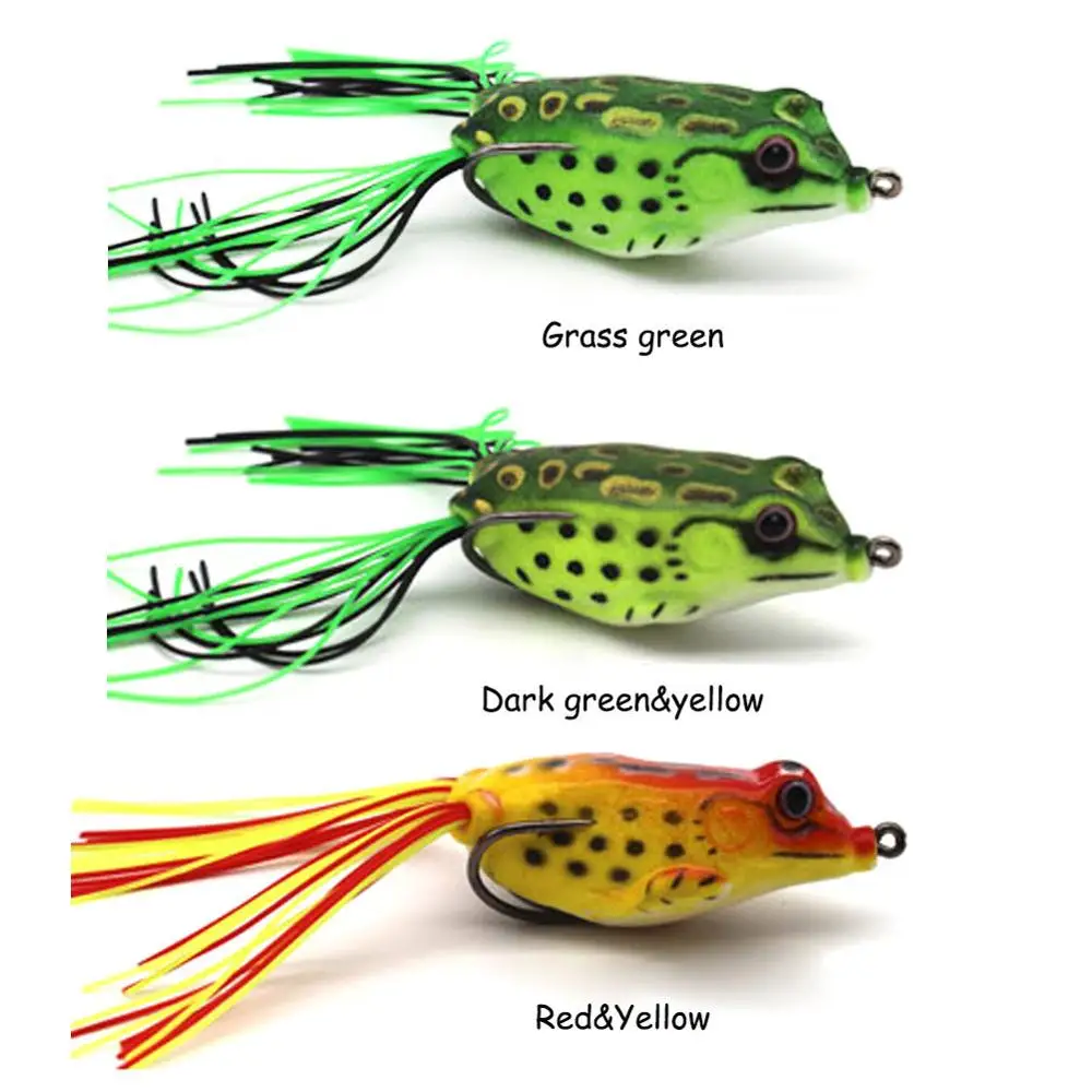 1 шт. силиконовая искусственная лягушка рыболовные приманки много размеров