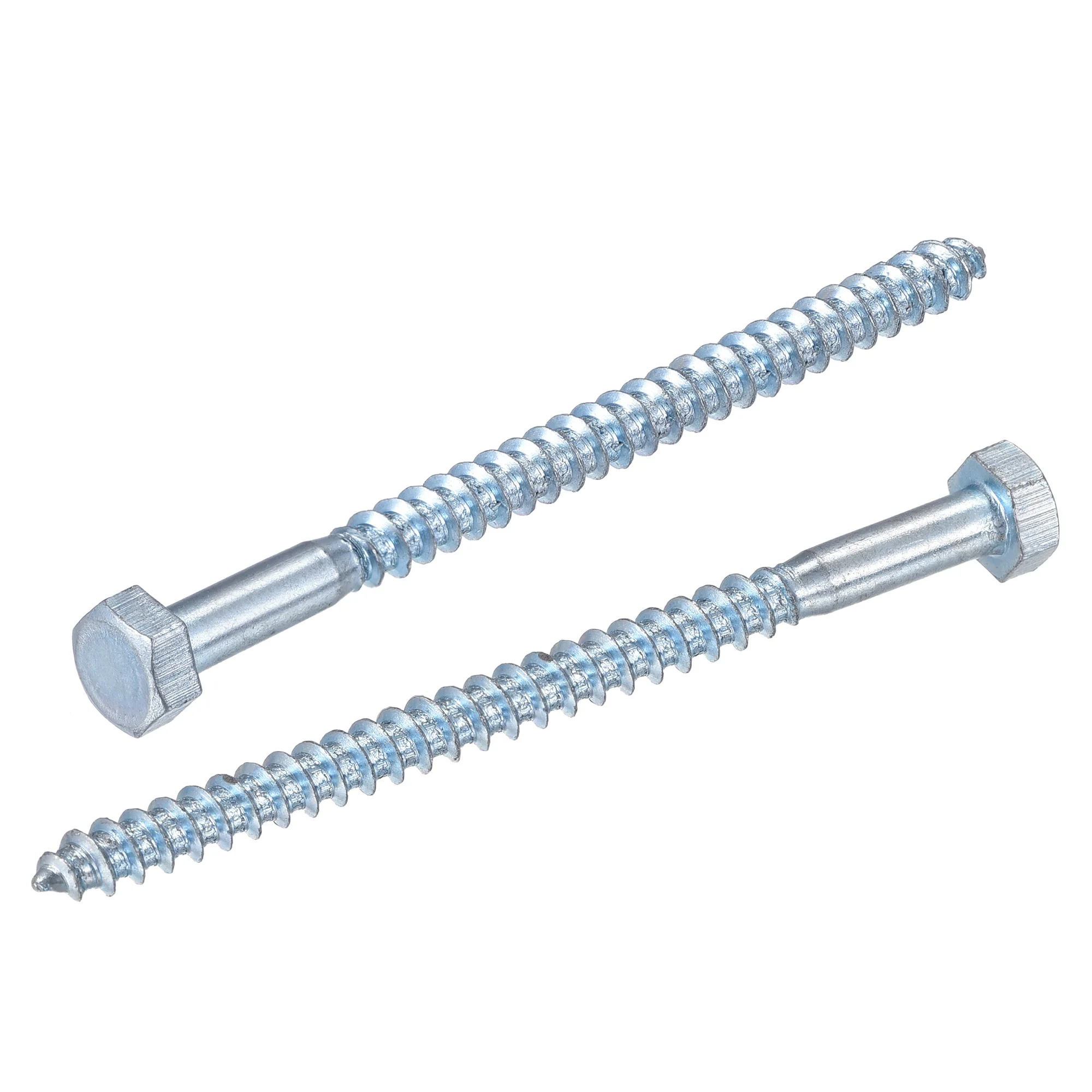 

Uxcell Hex Lag Screws, M6 x 100mm Carbon Steel Zinc Plated Half Thread Self-Tapping Bolts for Wood Screw 25Pcs