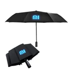 Автоматические зонтики Xiaomi, зонтик от дождя, серебристого цвета, ветра, автоматического складывания, 8K, для мужчин и женщин, для работы, улицы, путешествий, черный