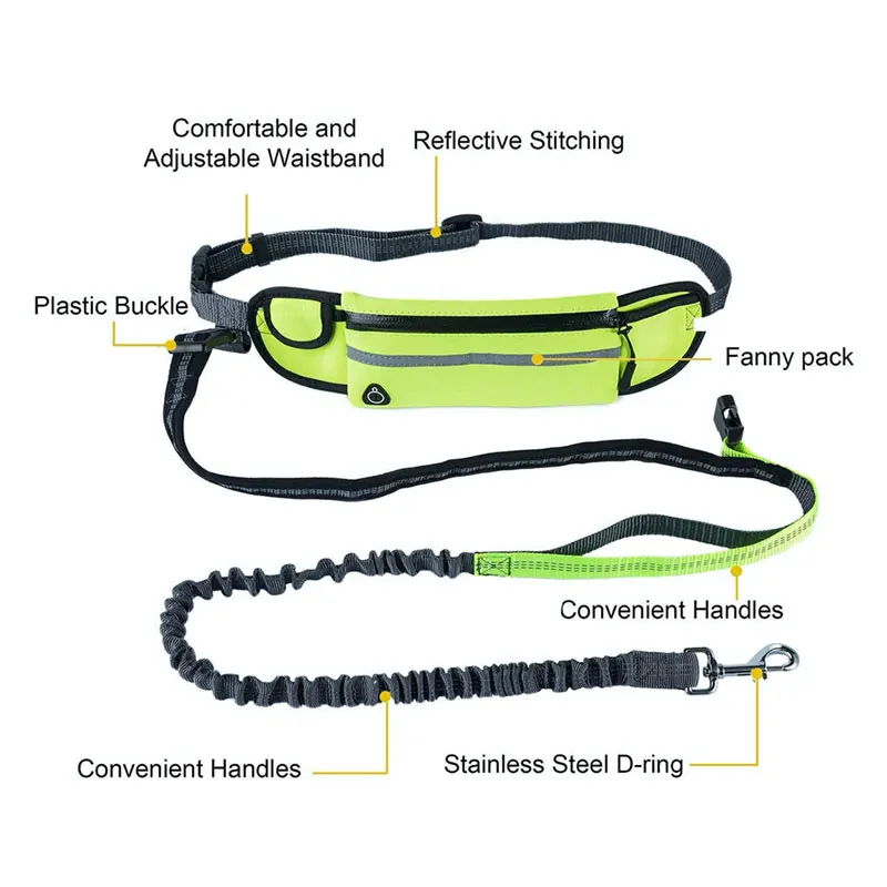 Водонепроницаемый Эластичный поводок для собак пояс бега с поддержкой Hands Free