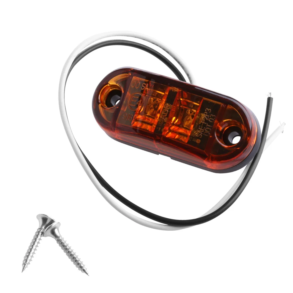 

2021 New 1PC Yellow Side Marker Clearance Light Lamp Car Trailer Caravan 10-32V