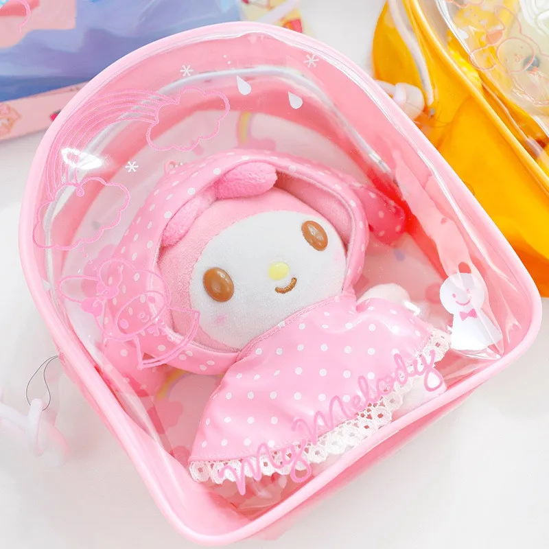 Kawaii Sanriod аниме периферийный плащ-рюкзак серия Mymelody Kuromi Kitty Cinnamoroll Pvc болевая сумка
