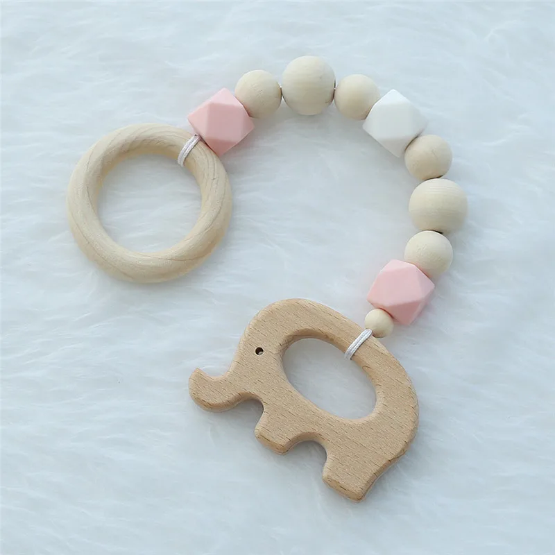 Новая птица слон искусственное дерево животные силиконовые круглые бусины