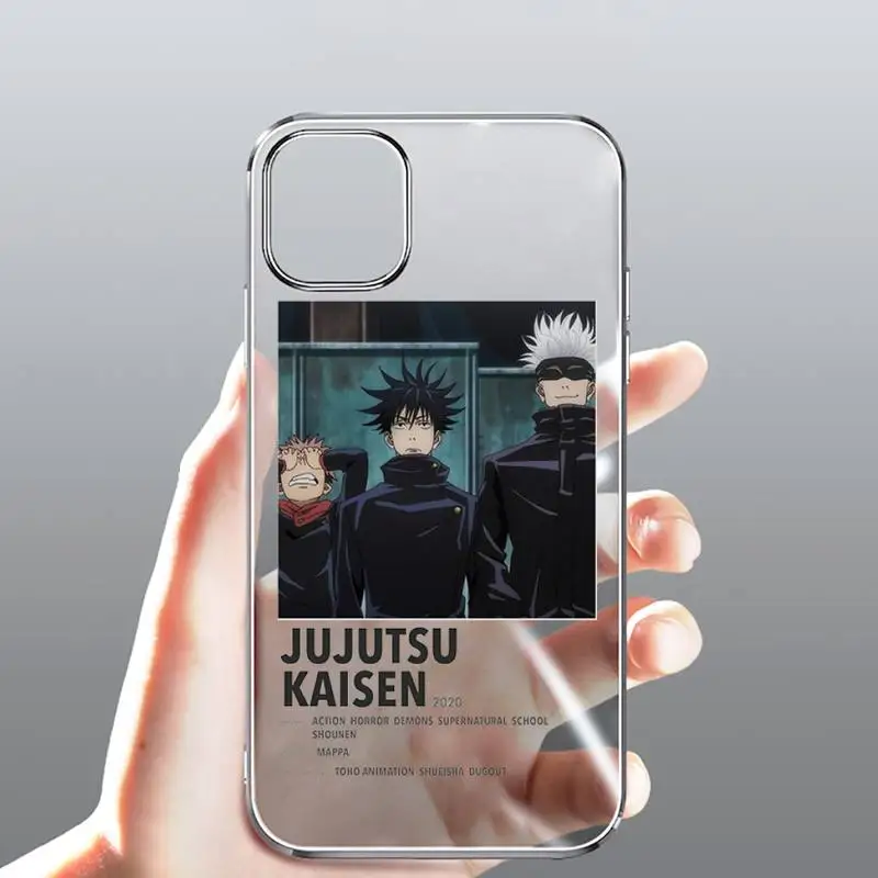 

Jujutsu Kaisen Satoru anime Phone Case Transparent for Clear iPhone case 11 12 mini pro XS MAX 8 7 6 6S Plus X 5S SE 2020 XR
