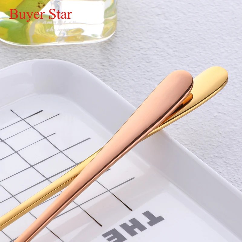 Горячее предложение 7 шт. 8 дюймов 304 нержавеющая сталь длинная ручка ложка для чая