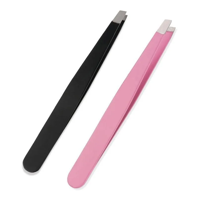 

1PC Black/Pink Eyebrow Clip Tweezer Hair Beauty Removal Eyebrow Eye Steel Hair Makeup Clips Tool Clip Brow L0D6