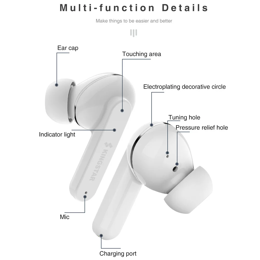 Bluetooth-наушники KINGSTAR компактные с микрофоном Hi-Fi стерео | Электроника