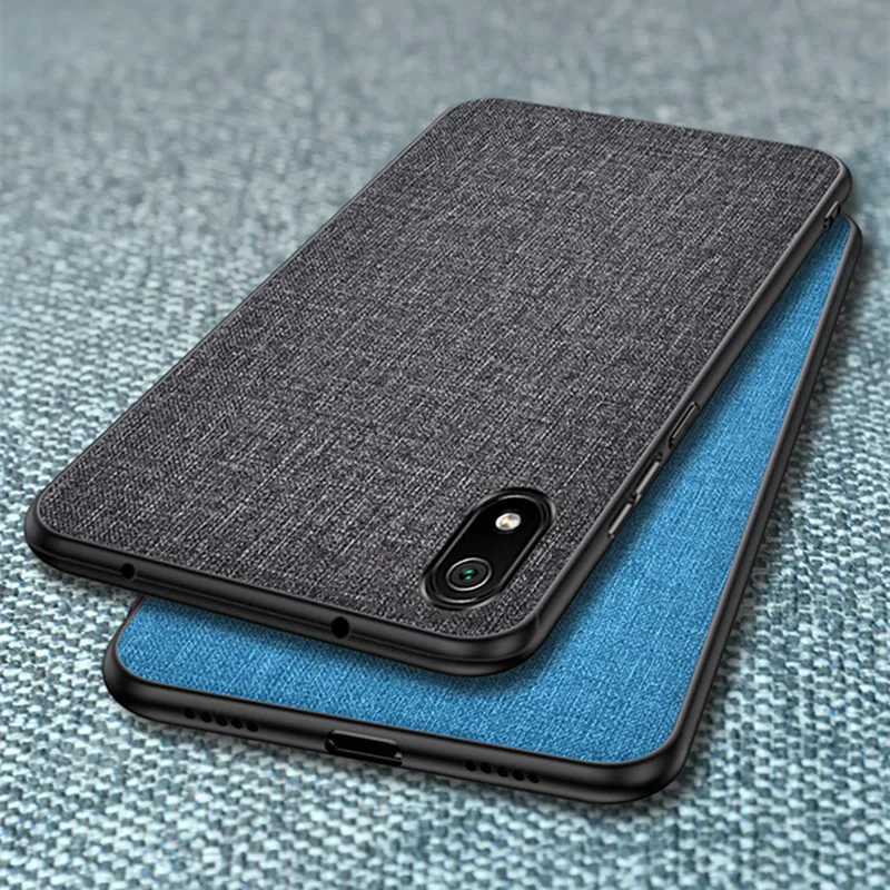 Чехол для Xiaomi Redmi 7A деловой винтажный тканевый ТПУ чехол 5 45 дюйма с тканевой