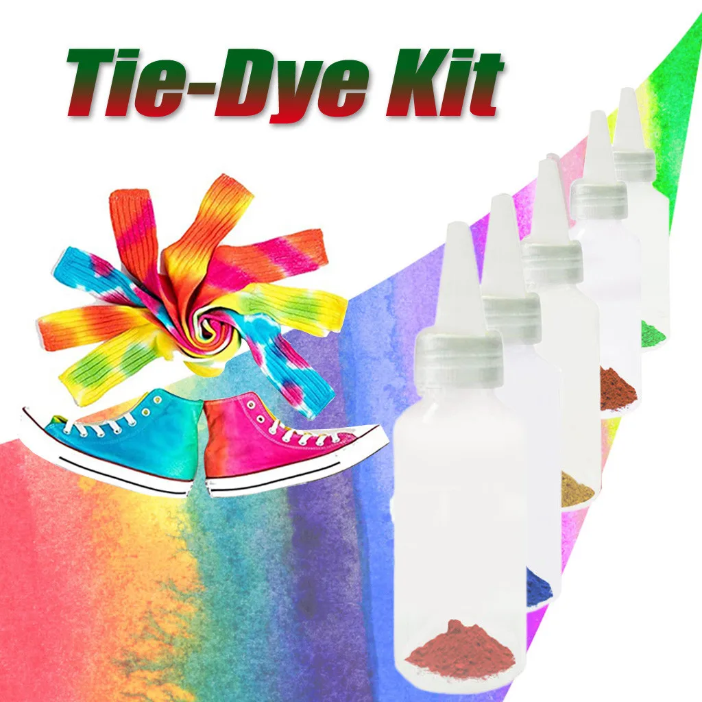 Цветные пигменты для галстука яркие тканевые краски рукоделия 5