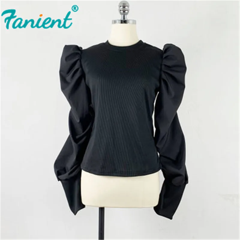 Свитер Женский вязаный однотонный черный белый с круглым вырезом на осень/зиму