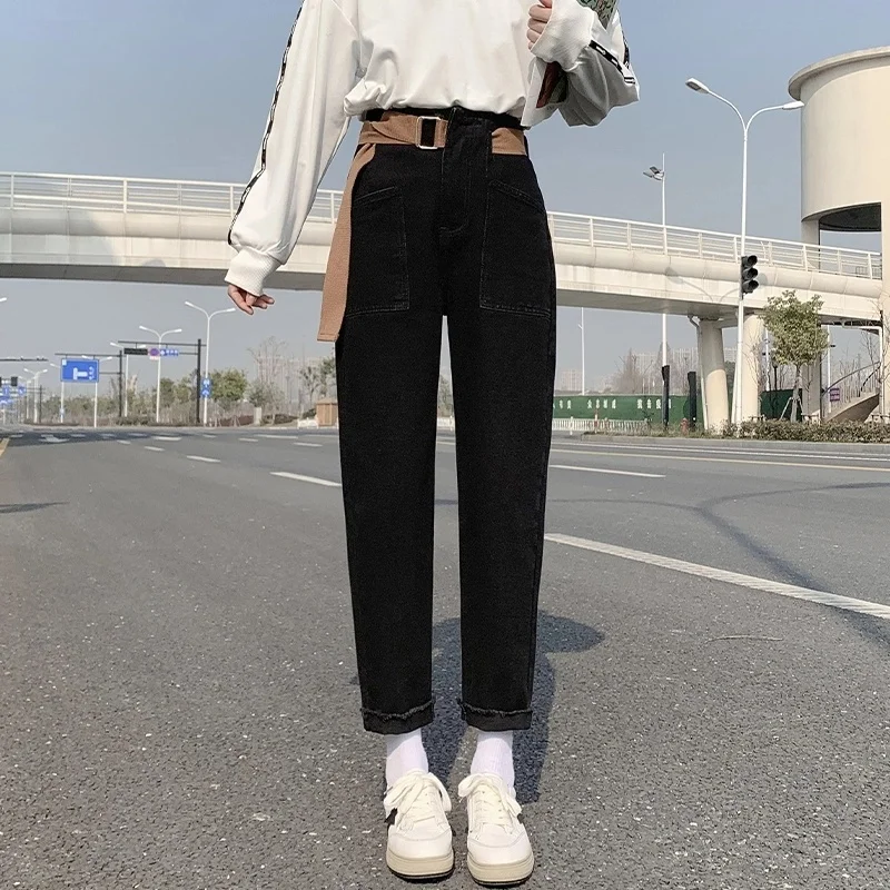 Джинсы женские прямые свободные с завышенной талией на весну 2021 | Женская одежда