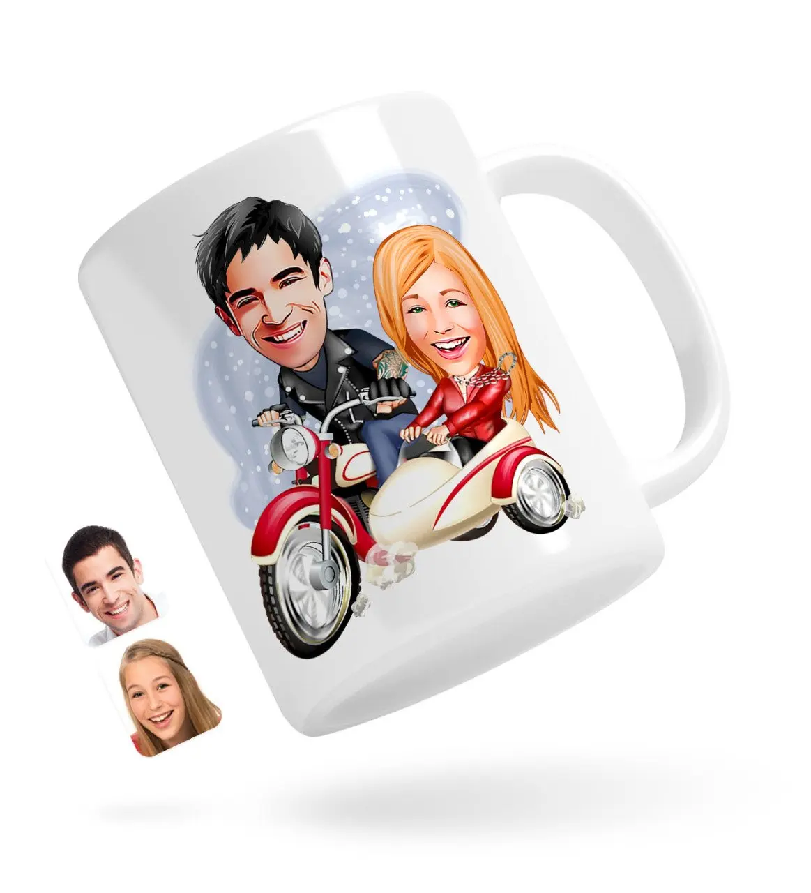 

Персонализированные день Святого Валентина карикатура белая кружка Bardak-12