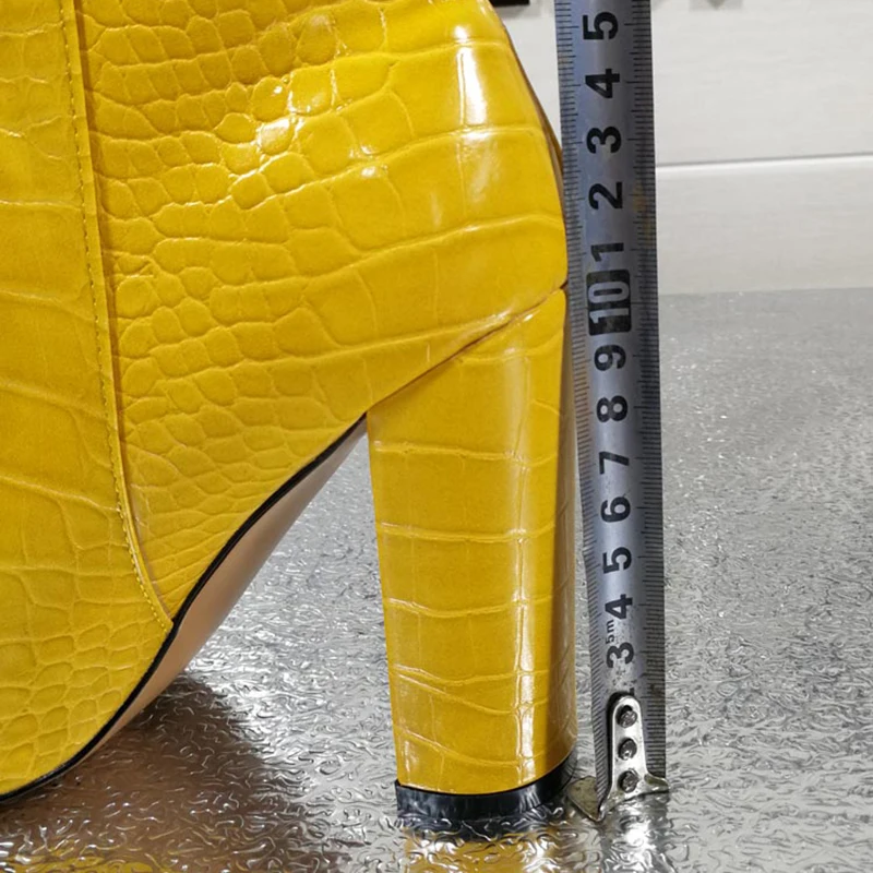 2019 женские ботильоны из крокодиловой кожи с острым носком цвет желтый зеленый